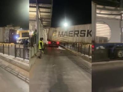 Un chauffeur de camion a heurté les installations du BRT à yarakh: il est arrêté par la police